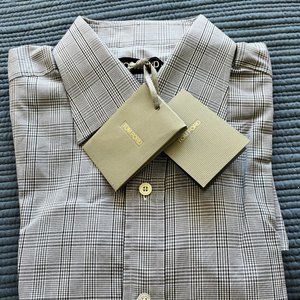 Tom Ford Black and Grey Plaid Men’s Dress Shirt Size 15.5 - BNWT